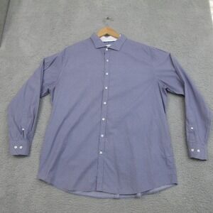 Brax Feel Good Natural Flex Modern Fit Shirt Men XXL Purple Geometric Cotton